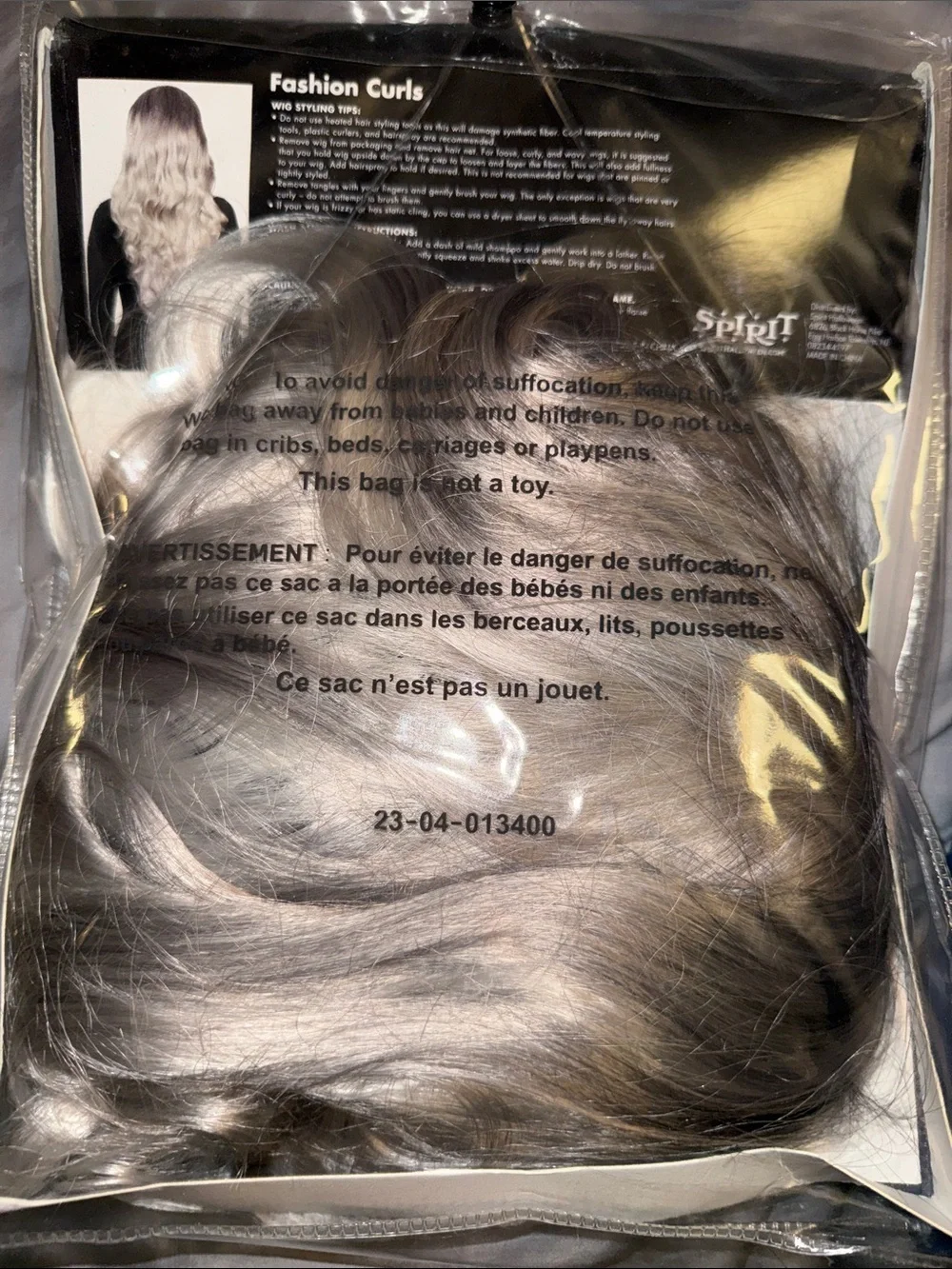 Spirit Silver Long Wavy Fashion Curls Wig